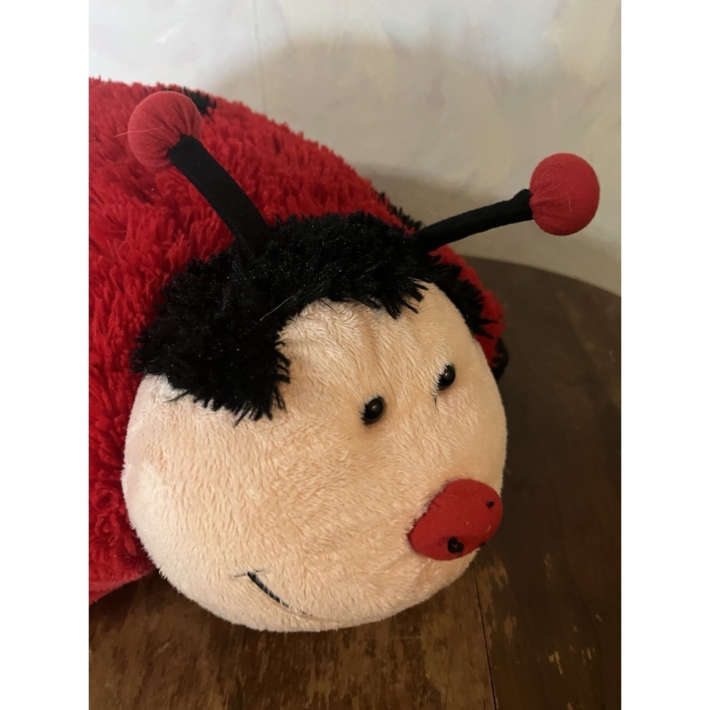 Pillow Pets Pee Wee Ladybug 12x8" Red Black MS Lady Bug Soft Stuffed Plush Y2K - Picture 2 of 7